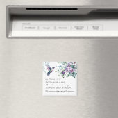 Liedje van Salomo 2:11-12 Kolibrie Bloemen Bijbel Magneet (Insitu (Vaatwasser))