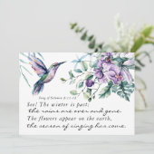 Liedje van Salomo 2 Hummingbird Bible Flat Kaart (Staand voorkant)