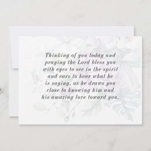 Liedje van Salomo 2 Hummingbird Bible Flat Kaart (Achterkant)