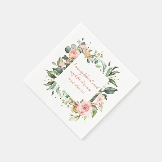 Liedje van Salomo Mijn Geliefde Bruiloft Servetten (Hoek)