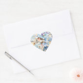 Liedje Vogel & Bloemen Hart Sticker (Envelop)