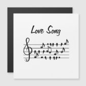 Liedje, vogels zittend tussen muzieknoten (Voorkant / Achterkant)