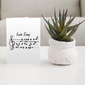 Liedje, vogels zittend tussen muzieknoten bedankkaart