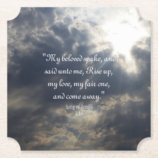 Liedjes 2:10 Papier Onderzetter (Voorkant)