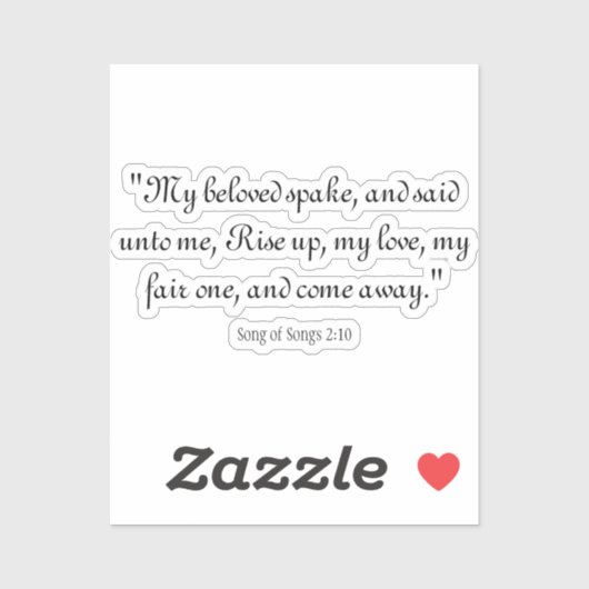 Liedjes 2:10 sticker (Vel)