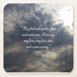 Liedjes 2:10 Vierkant Papier Onderzetter