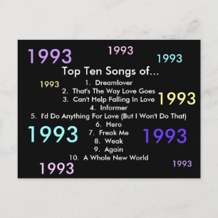 liedjes van 1993 briefkaart
