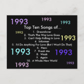 liedjes van 1993 briefkaart (Voorkant)