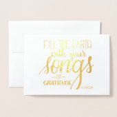 Liedjes van dankbaarheid, C.H. Spurgeon Quote, Chr Folie Kaarten (Voorkant met envelop)