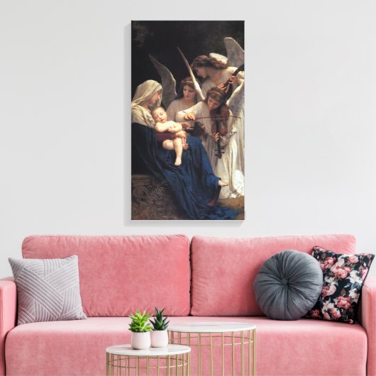 Liedjes van Engelen van Bougeureau Canvas Afdruk (Insitu (Woonkamer))