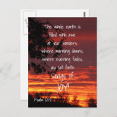 Liedjes van Joy Bible Verse Briefkaart (Voorkant / Achterkant)