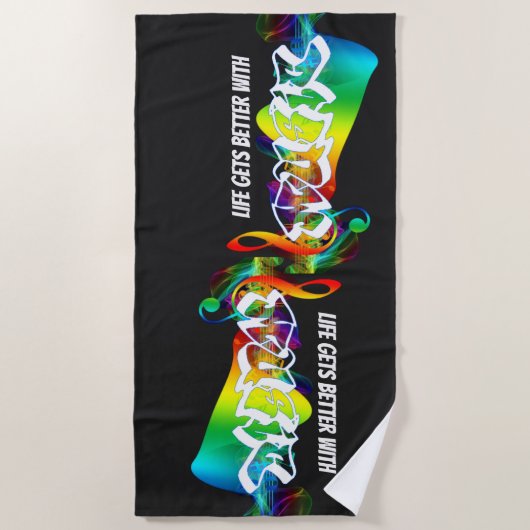 liedjes van vandaag strandlaken (Voorkant)