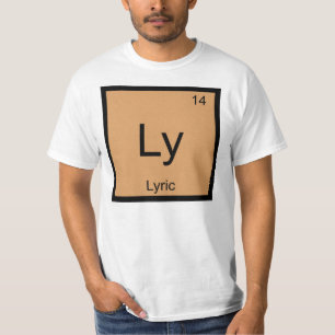 Liedtekst  Naam Chemie Element Periodiek Systeem T-shirt