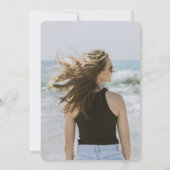 Lief 16 Chic Modern Script 2 Foto Verjaardagsfeest Kaart (Achterkant)