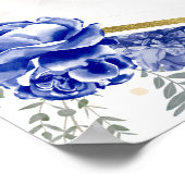 Lief 16 foto Welkomstbord Butterfly Royal Blue Poster (Hoek)