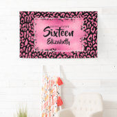 Lief 16 Gelukkige Verjaardag Luipaard Custom Spandoek (Insitu)