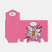 Lief 16 Leuk Meisje Roze Stripboek Moderne Verjaar Bedankdoosjes (Uitgevouwen)