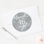 Lief 16 Meisje Verjaardag Gunsten Zilveren Tin Box Ronde Sticker (Envelop)