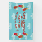 Lief 16 Popsicle Party Meisje Verjaardagsbanner Spandoek (Verticaal)