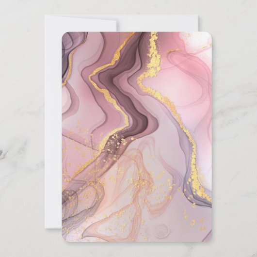 Lief 16 Roos Goud glitter meisjes verjaardagsfeest Kaart (Achterkant)