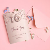 Lief 16 roos gouden sterren bedankje kaart