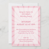Lief 16 Roze Ijsje Verjaardagsfeest Kaart (Achterkant)