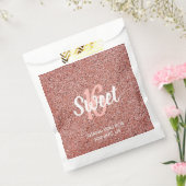 Lief 16 Roze Rose Gold Glitter Dank u Bedankzakje (Gezegeld)