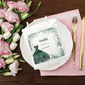 Lief 16 smaragdgroene jurk Dank je Bedankzakje