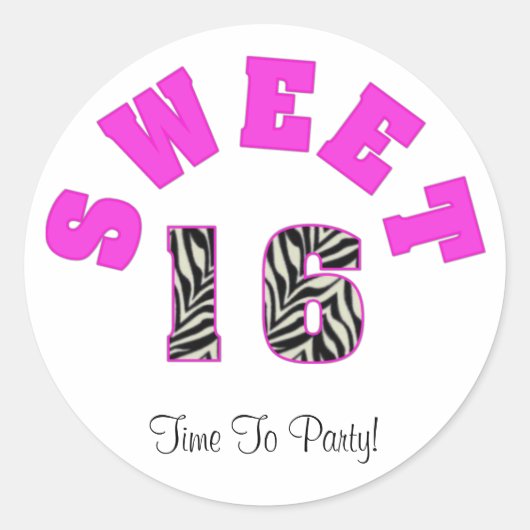 Lief 16, tijd om te feesten! Stickers (Voorkant)