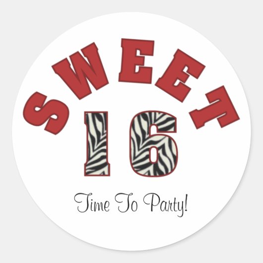 Lief 16, tijd om te feesten! Stickers (Voorkant)