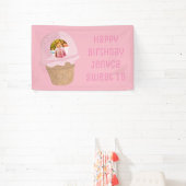 Lief 16 Verjaardag Foto Roze IJsfeest Spandoek (Insitu)