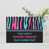 Lief 16 verjaardagsfeestje kaart (Staand voorkant)