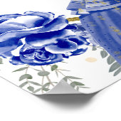 Lief 16 Welkomstbord Butterfly Royal Blue Dress Poster (Hoek)