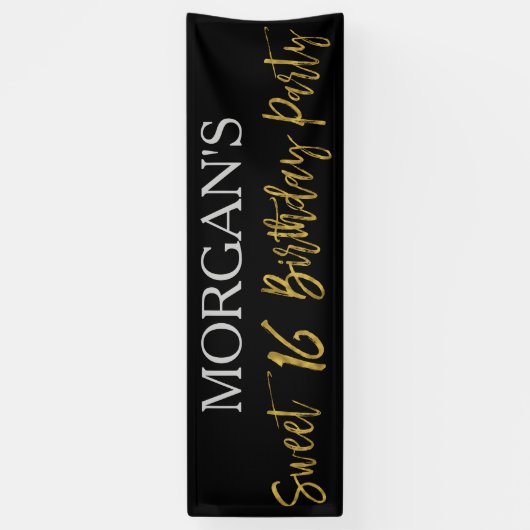 Lief 16 Zestien Verjaardagsfeestbanner Spandoek (Verticaal)