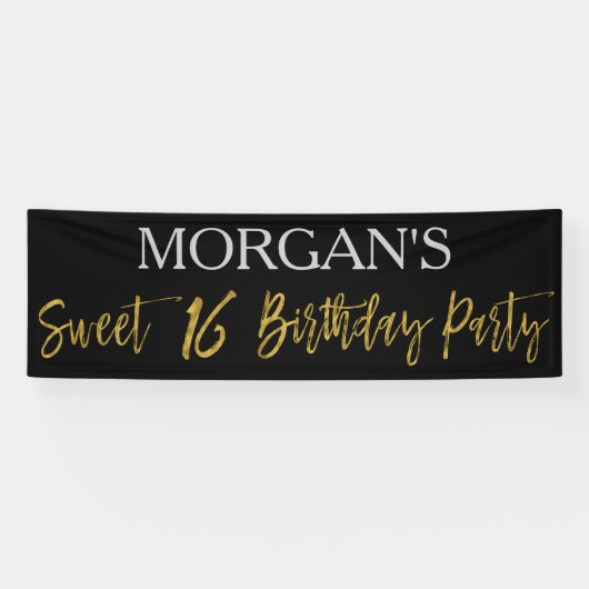 Lief 16 Zestien Verjaardagsfeestbanner Spandoek (Horizontaal)