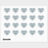 Lief 16 zilveren glitter dank u aangepaste naam hart sticker (Vel)