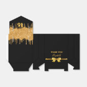 Lief 16 zwart glitter druppels dank u bedankdoosjes (Uitgevouwen)