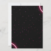 Lief 16e gloeiende neon verjaardag uitnodiging (Achterkant)