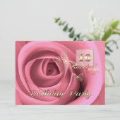 Lief 16e Roze Rose Verjaardagsfeest Kaart (Staand voorkant)