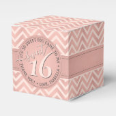 Lief 16e Verjaardag Leuk & Chique Roos Gouden Chev Bedankdoosjes (Voorkant Zijde)