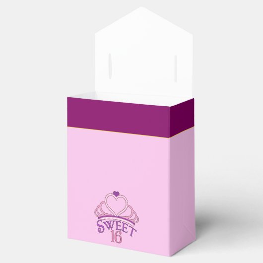 Lief 16e verjaardagsfeestje dank u op maat bedankdoosjes (Geopend)