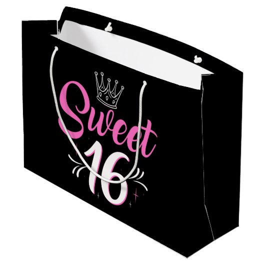 lief 16e verjaardagsfeestje groot cadeauzakje (Achterkant Gekanteld)