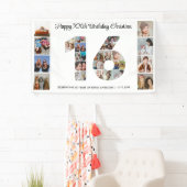 Lief 16e verjaardagsfeestje nummer 16 fotocollage spandoek (Insitu)