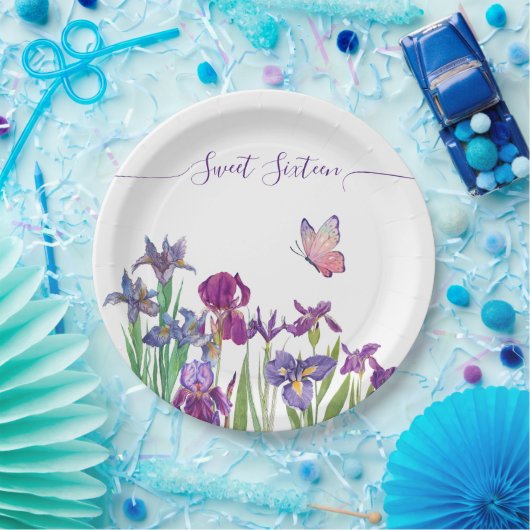 Lief 16script bloemenfeest Verjaardagsfeest Papieren Bordje (Feest)