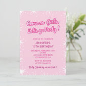 Lief 17 verjaardag uitnodiging modern girly voor h (Staand voorkant)