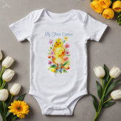 Lief 1ste Pasen Kuiken Cute Watercolor Lente Romper