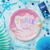Lief 3e verjaardag Roze Frosting Papieren Bordje (Feest)