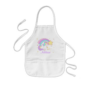 Lief Aangepast Gepersonaliseerd Magisch Regenboog  Kinder Schort