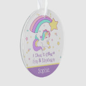 Lief Aangepast Gepersonaliseerd Magisch Regenboog  Ornament (voorkant)