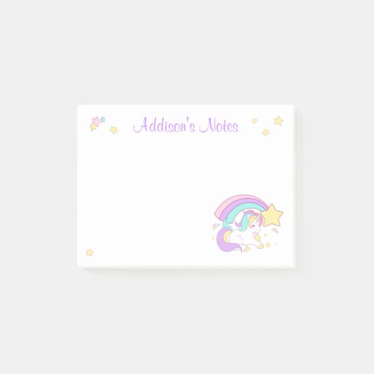 Lief Aangepast Gepersonaliseerd Magisch Regenboog  Post-it® Notes (Voorkant)